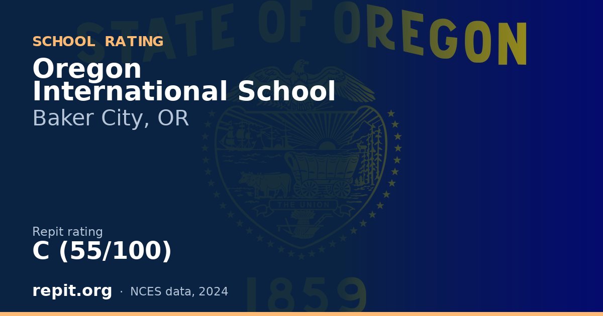 Oregon International School, Baker City, OR — Repit school rating C (55/100)