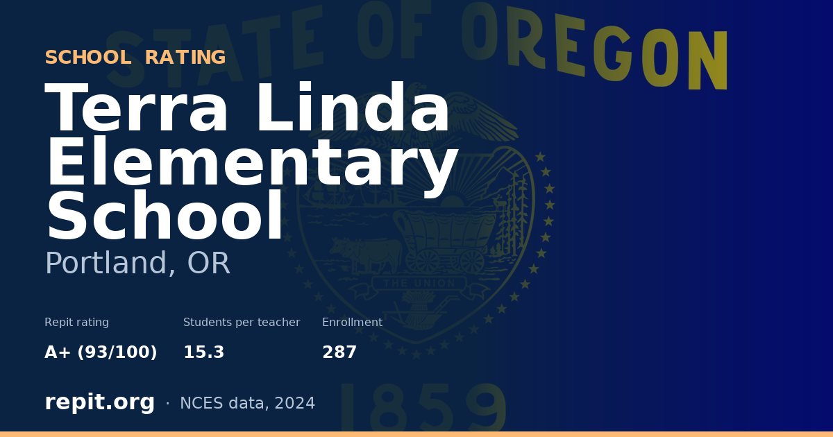 Terra Linda Elementary School, Portland, OR — Repit school rating A+ (93/100)