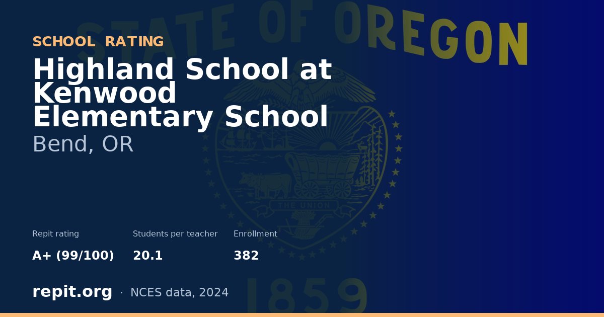 Highland School at Kenwood Elementary School, Bend, OR — Repit school rating A+ (99/100)
