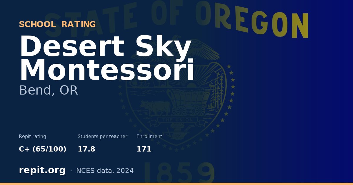 Desert Sky Montessori, Bend, OR — Repit school rating C+ (65/100)