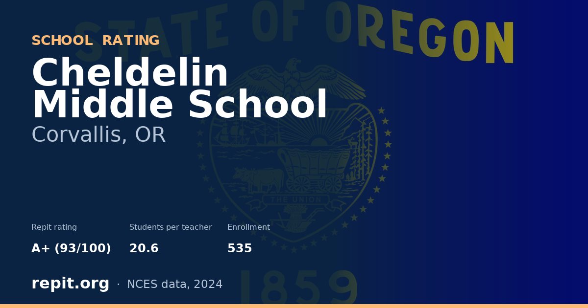Cheldelin Middle School, Corvallis, OR — Repit school rating A+ (93/100)