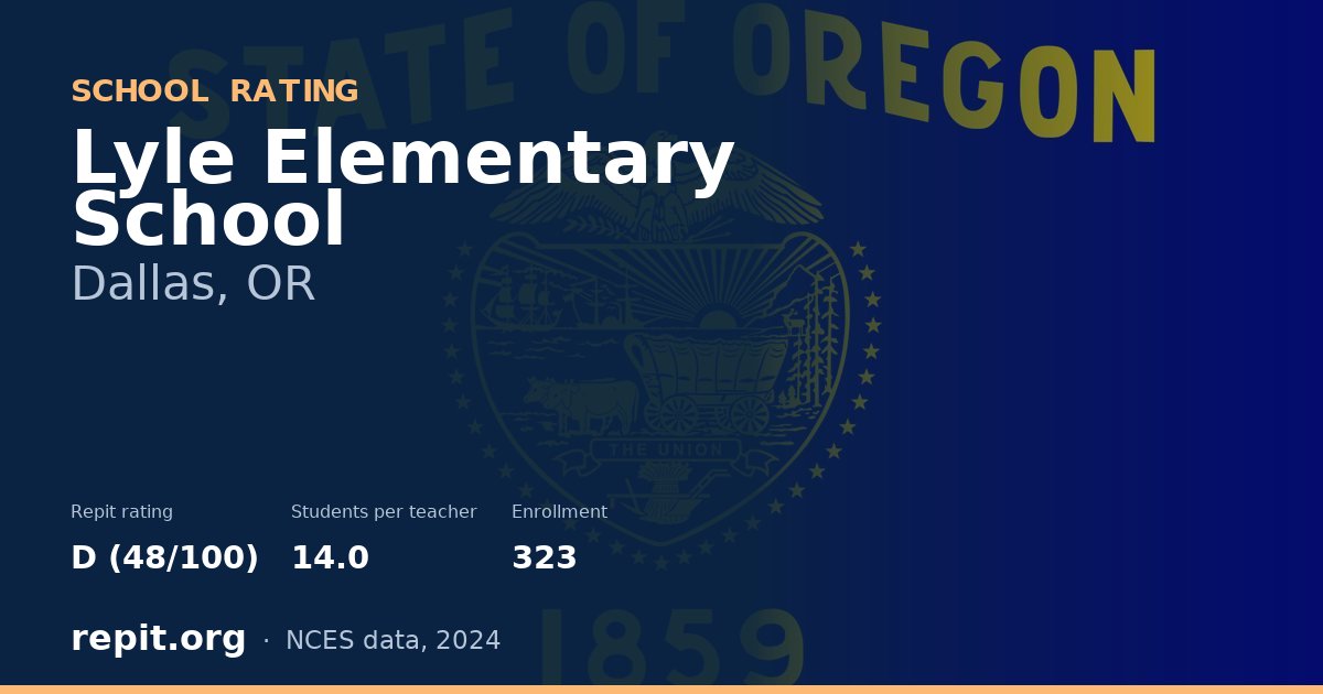 Lyle Elementary School, Dallas, OR — Repit school rating D (48/100)