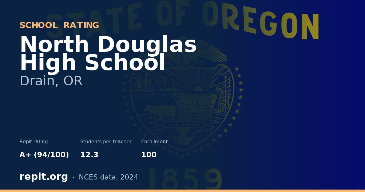 North Douglas High School, Drain, OR — Repit school rating A+ (94/100)