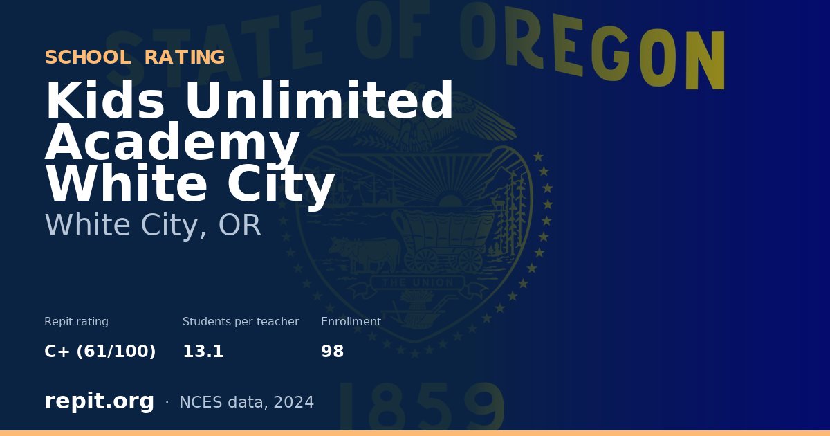 Kids Unlimited Academy White City, White City, OR — Repit school rating C+ (61/100)