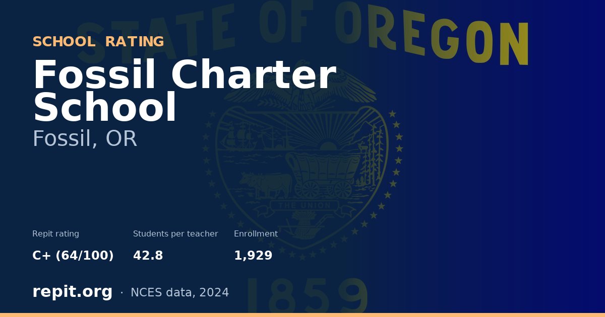 Fossil Charter School, Fossil, OR — Repit school rating C+ (64/100)