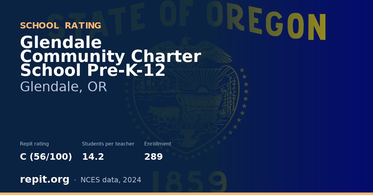 Glendale Community Charter School Pre-K-12, Glendale, OR — Repit school rating C (56/100)