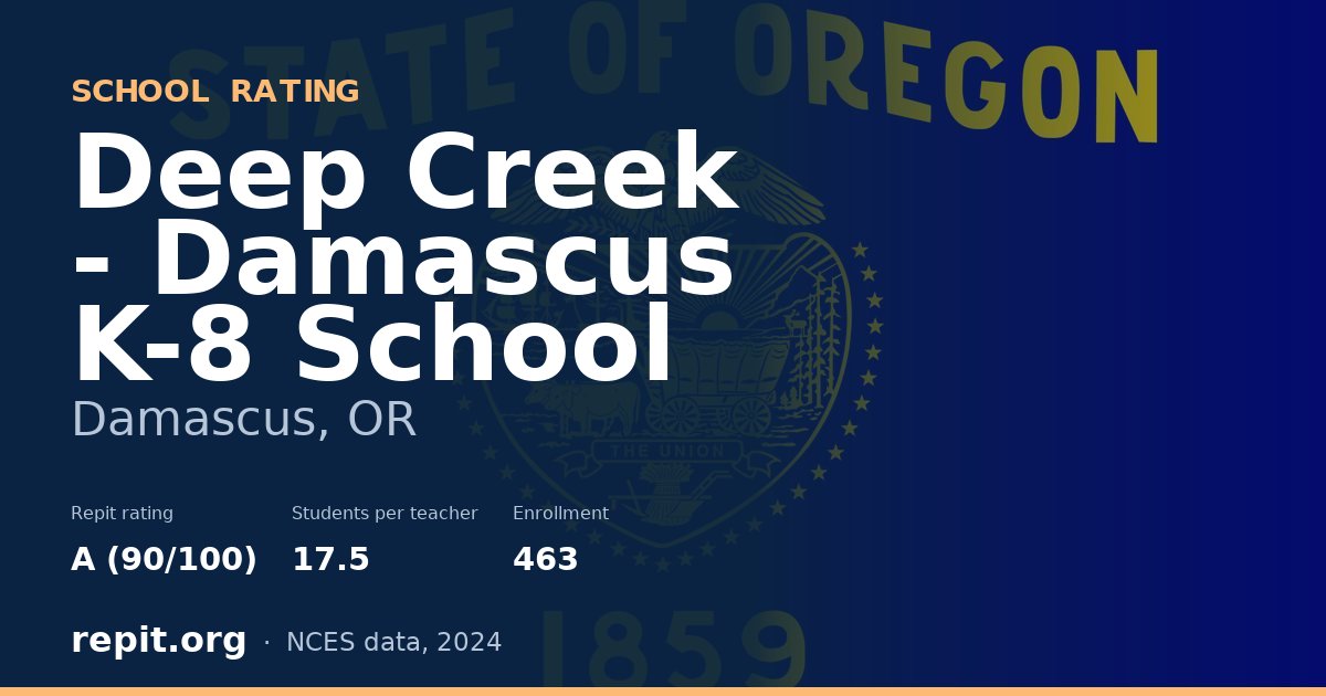 Deep Creek - Damascus K-8 School, Damascus, OR — Repit school rating A (90/100)