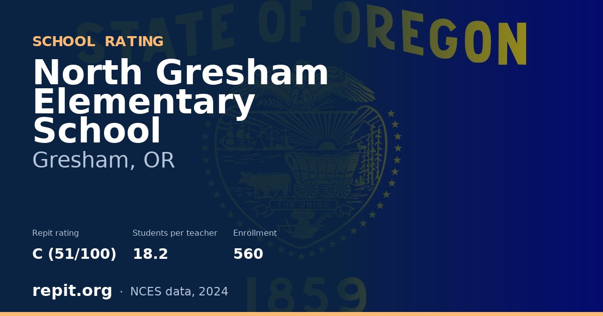 North Gresham Elementary School, Gresham, OR — Repit school rating C (51/100)