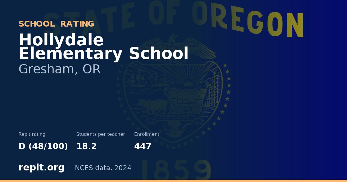 Hollydale Elementary School, Gresham, OR — Repit school rating D (48/100)