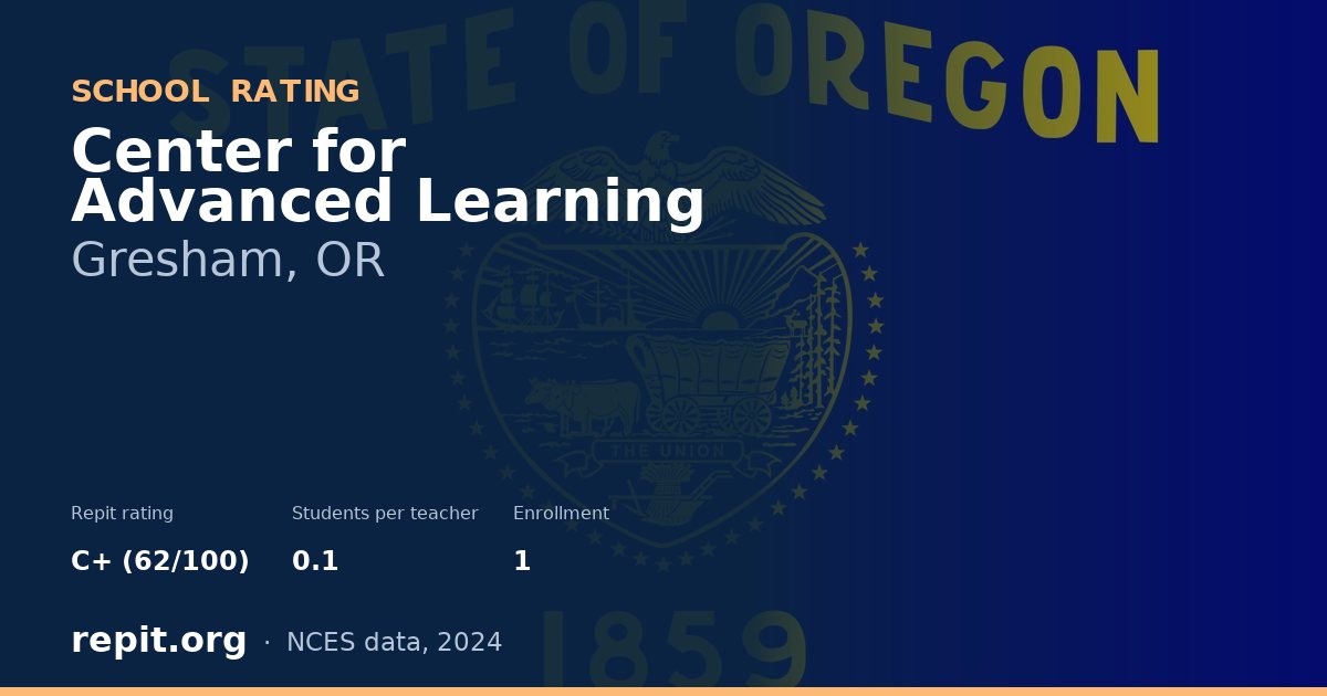 Center for Advanced Learning, Gresham, OR — Repit school rating C+ (62/100)