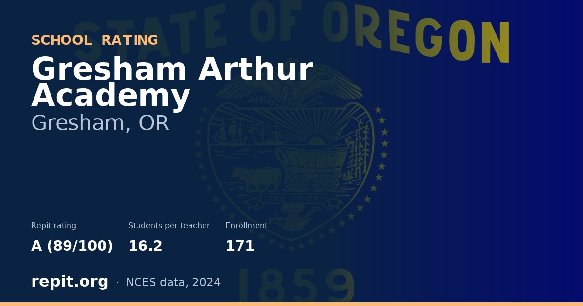 Gresham Arthur Academy, Gresham, OR — Repit school rating A (89/100)