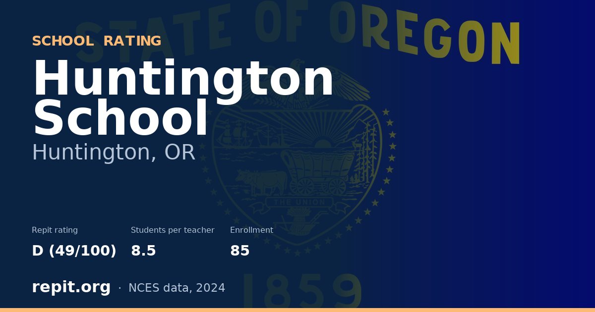 Huntington School, Huntington, OR — Repit school rating D (49/100)