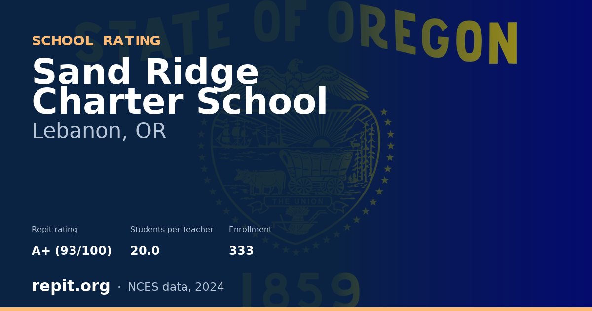 Sand Ridge Charter School, Lebanon, OR — Repit school rating A+ (93/100)