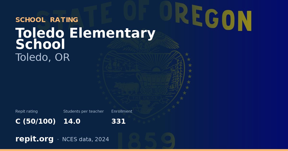 Toledo Elementary School, Toledo, OR — Repit school rating C (50/100)