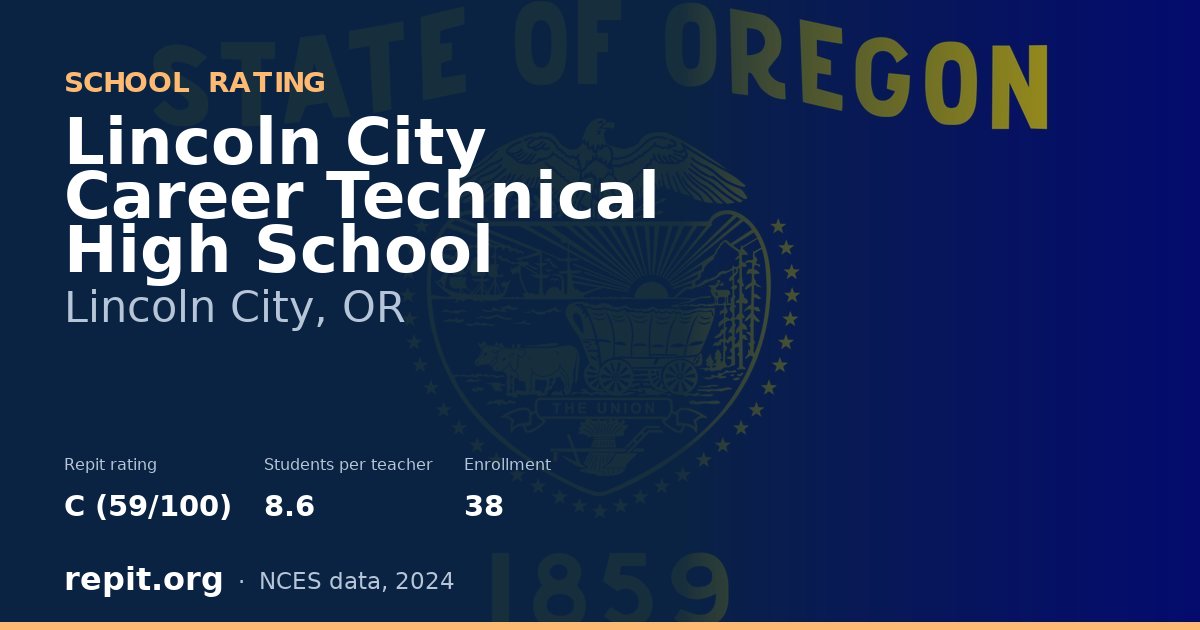 Lincoln City Career Technical High School, Lincoln City, OR — Repit school rating C (59/100)
