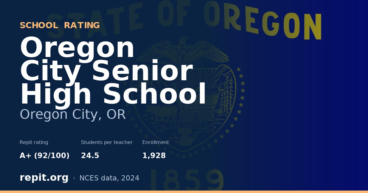 Oregon City Senior High School, Oregon City, OR — Repit school rating A+ (92/100)