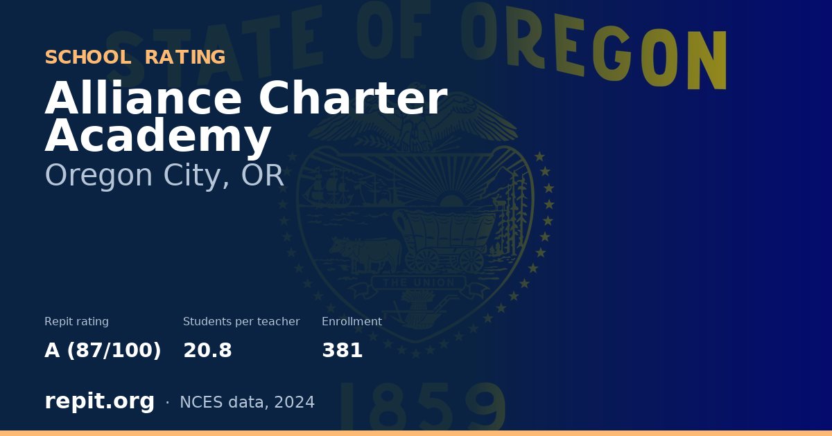 Alliance Charter Academy, Oregon City, OR — Repit school rating A (87/100)