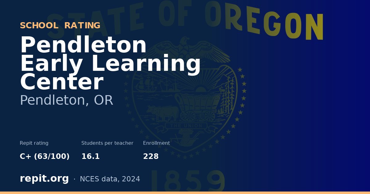 Pendleton Early Learning Center, Pendleton, OR — Repit school rating C+ (63/100)
