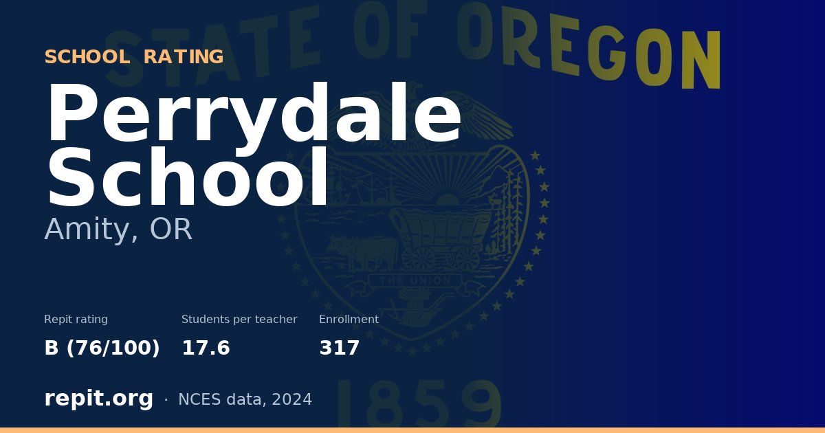 Perrydale School, Amity, OR — Repit school rating B (76/100)