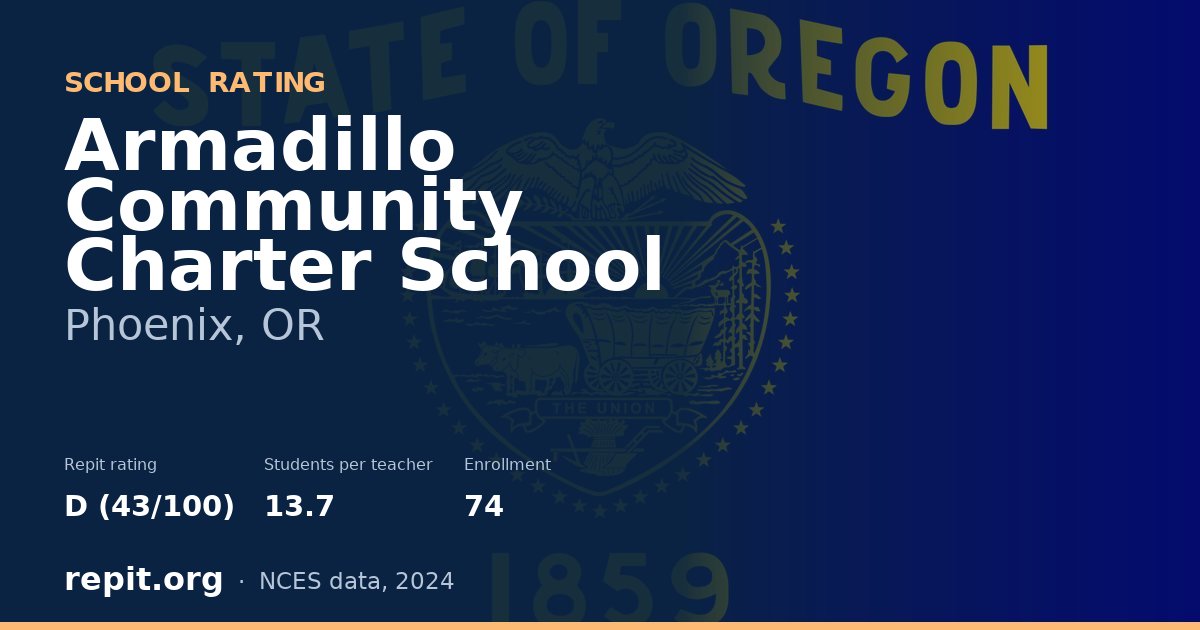 Armadillo Community Charter School, Phoenix, OR — Repit school rating D (43/100)