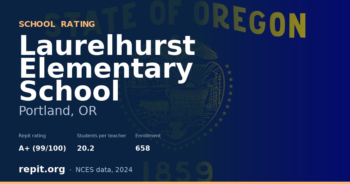 Laurelhurst Elementary School, Portland, OR — Repit school rating A+ (99/100)