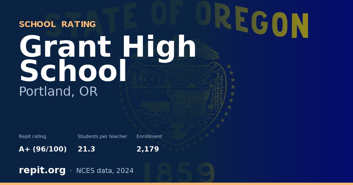 Grant High School, Portland, OR — Repit school rating A+ (96/100)