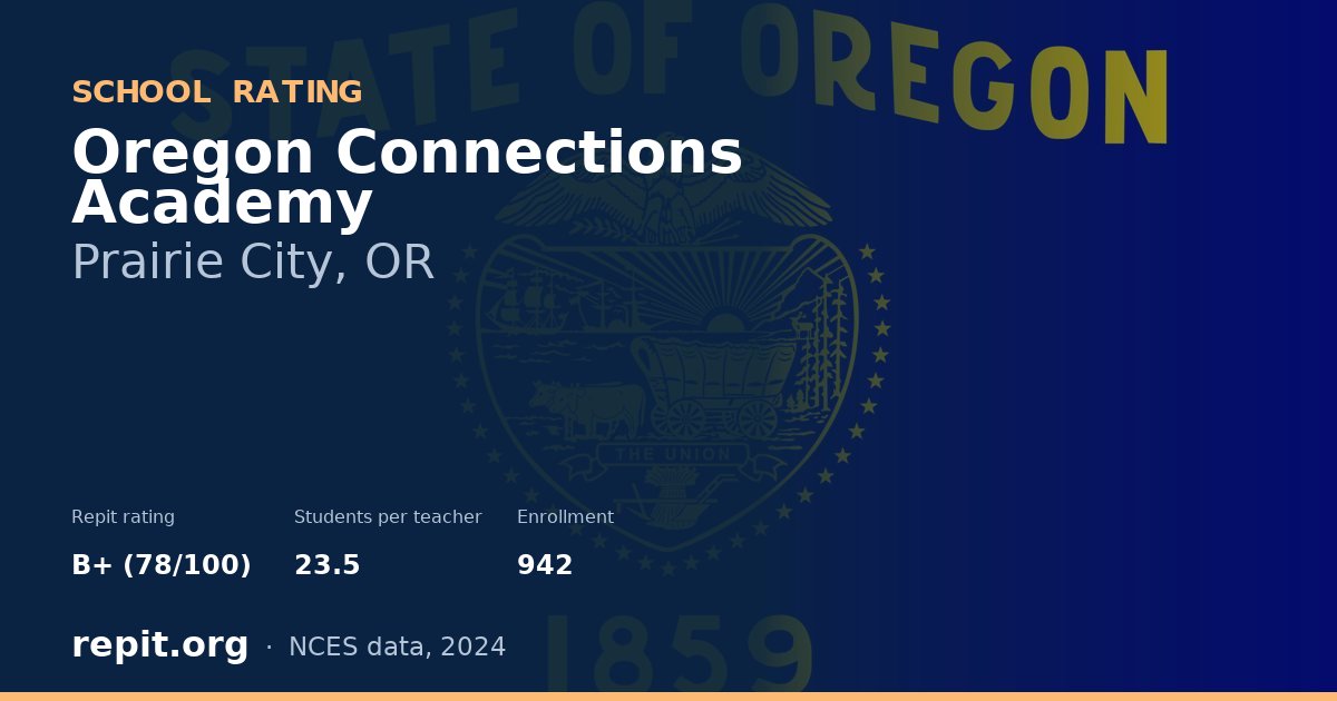 Oregon Connections Academy, Prairie City, OR — Repit school rating B+ (78/100)