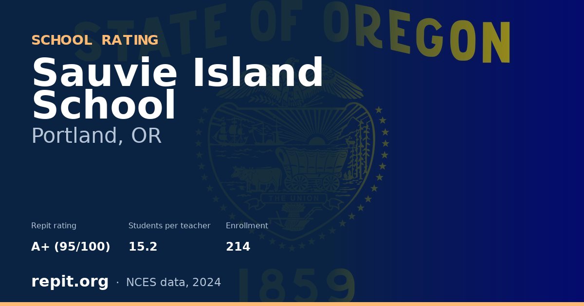 Sauvie Island School, Portland, OR — Repit school rating A+ (95/100)