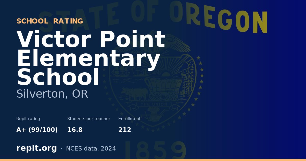 Victor Point Elementary School, Silverton, OR — Repit school rating A+ (99/100)