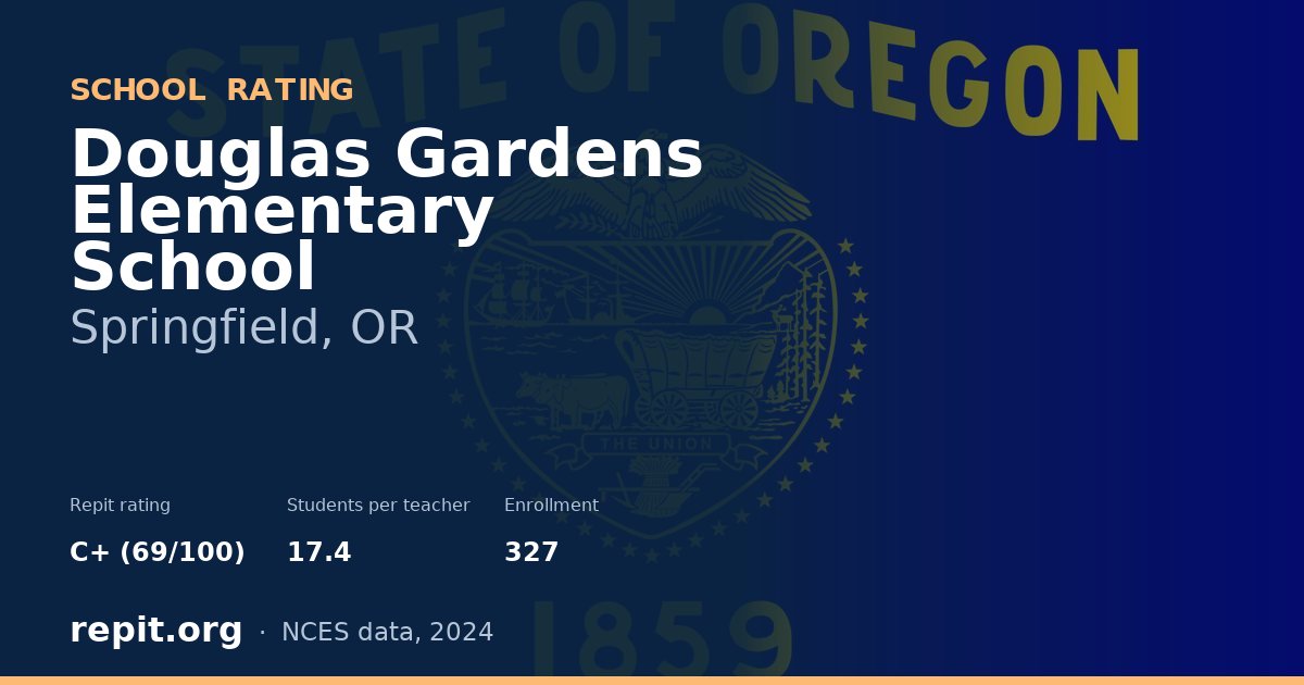 Douglas Gardens Elementary School, Springfield, OR — Repit school rating C+ (69/100)