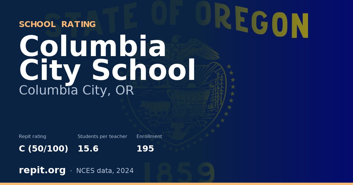 Columbia City School, Columbia City, OR — Repit school rating C (50/100)