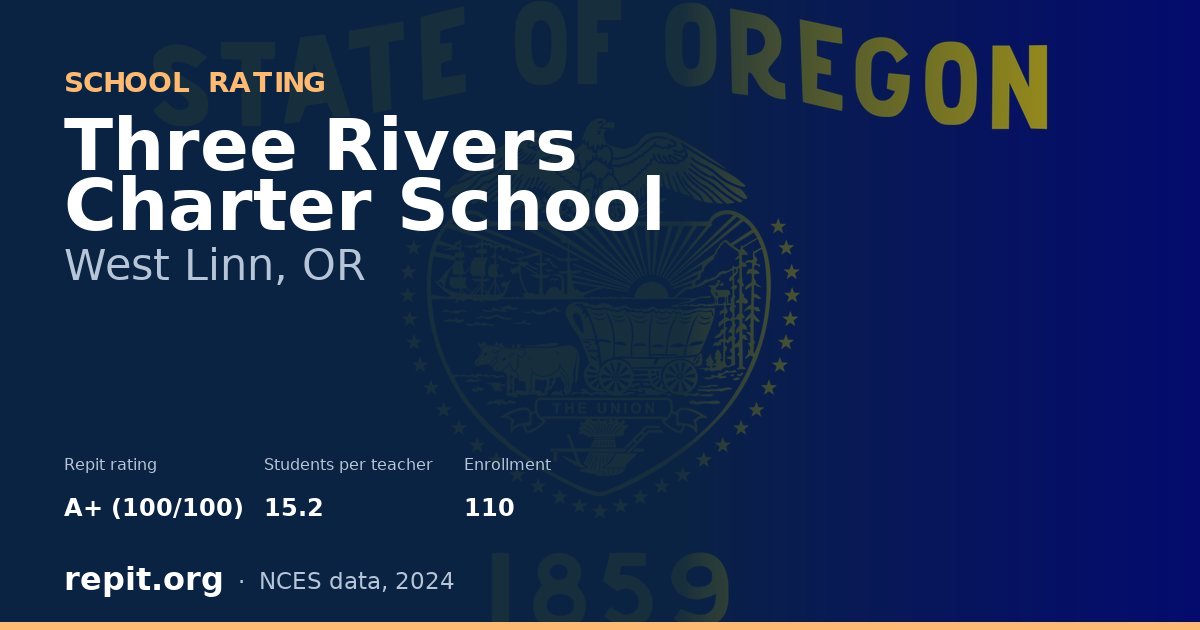 Three Rivers Charter School, West Linn, OR — Repit school rating A+ (100/100)