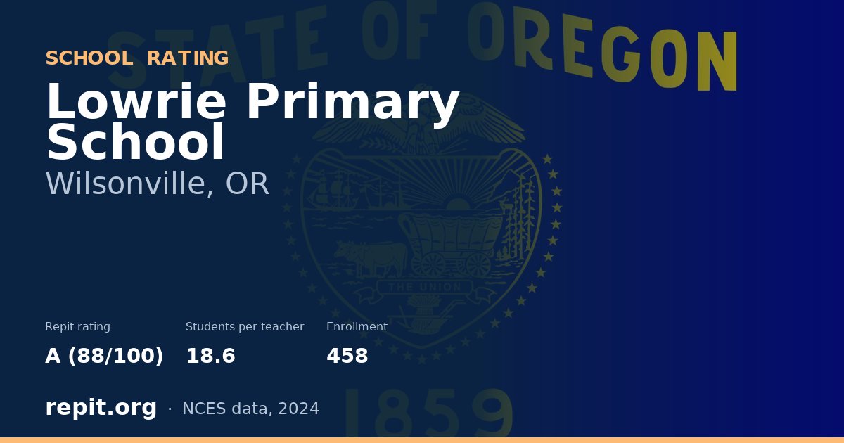 Lowrie Primary School, Wilsonville, OR — Repit school rating A (88/100)