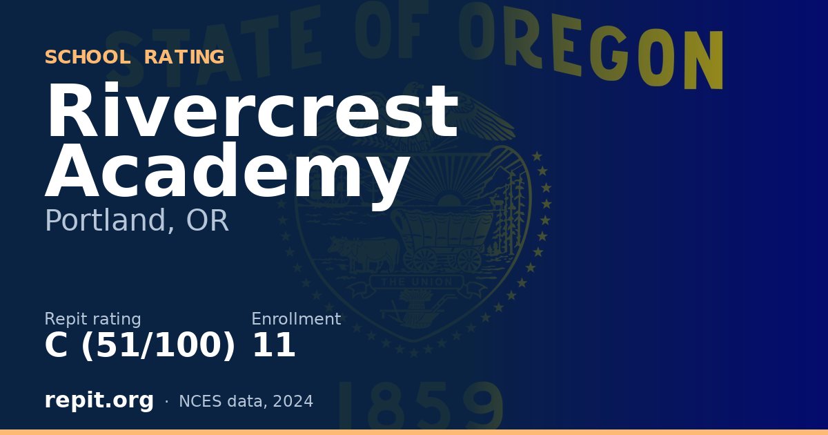 Rivercrest Academy, Portland, OR — Repit school rating C (51/100)