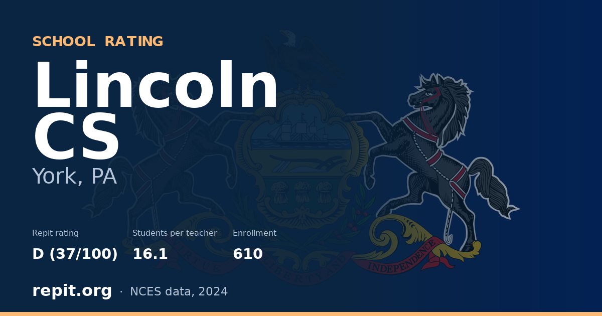 Lincoln CS, York, PA — Repit school rating D (37/100)