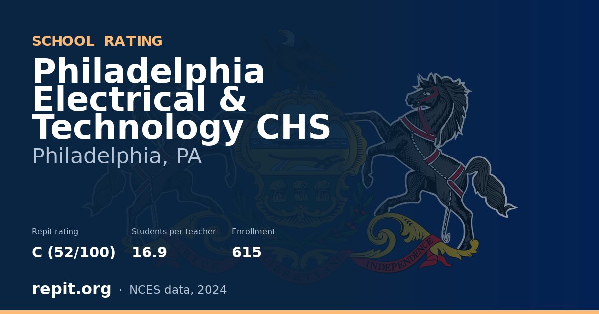 Philadelphia Electrical & Technology CHS, Philadelphia, PA — Repit school rating C (52/100)