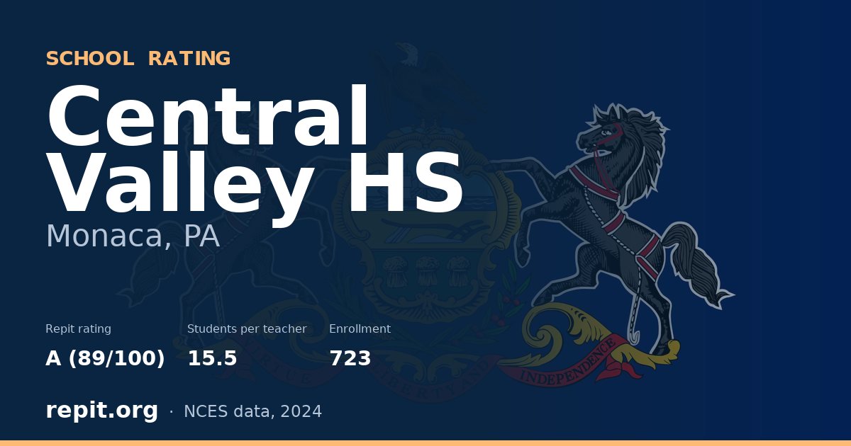 Central Valley HS, Monaca, PA — Repit school rating A (89/100)