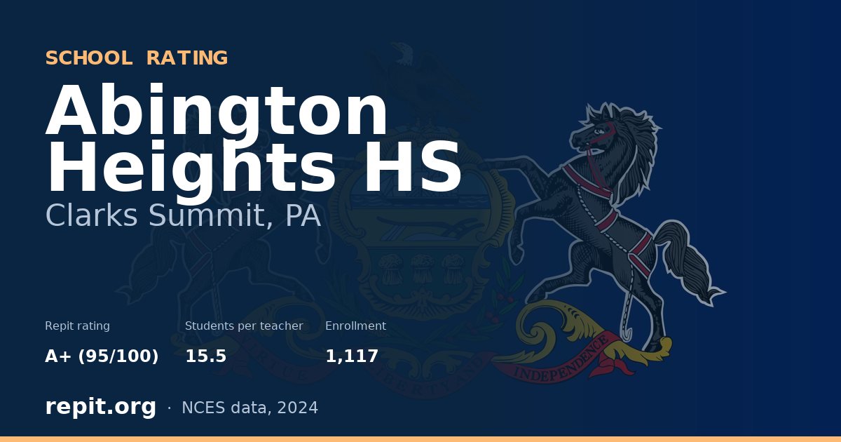 Abington Heights HS, Clarks Summit, PA — Repit school rating A+ (95/100)