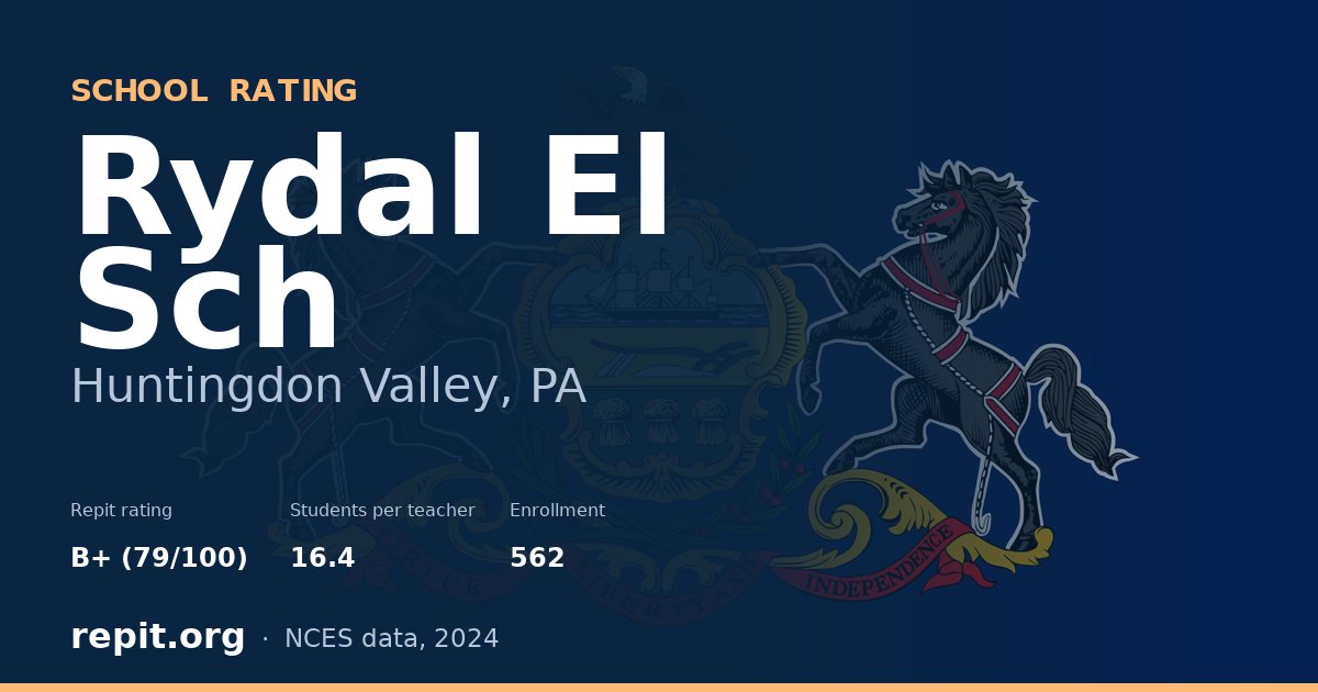 Rydal El Sch, Huntingdon Valley, PA — Repit school rating B+ (79/100)
