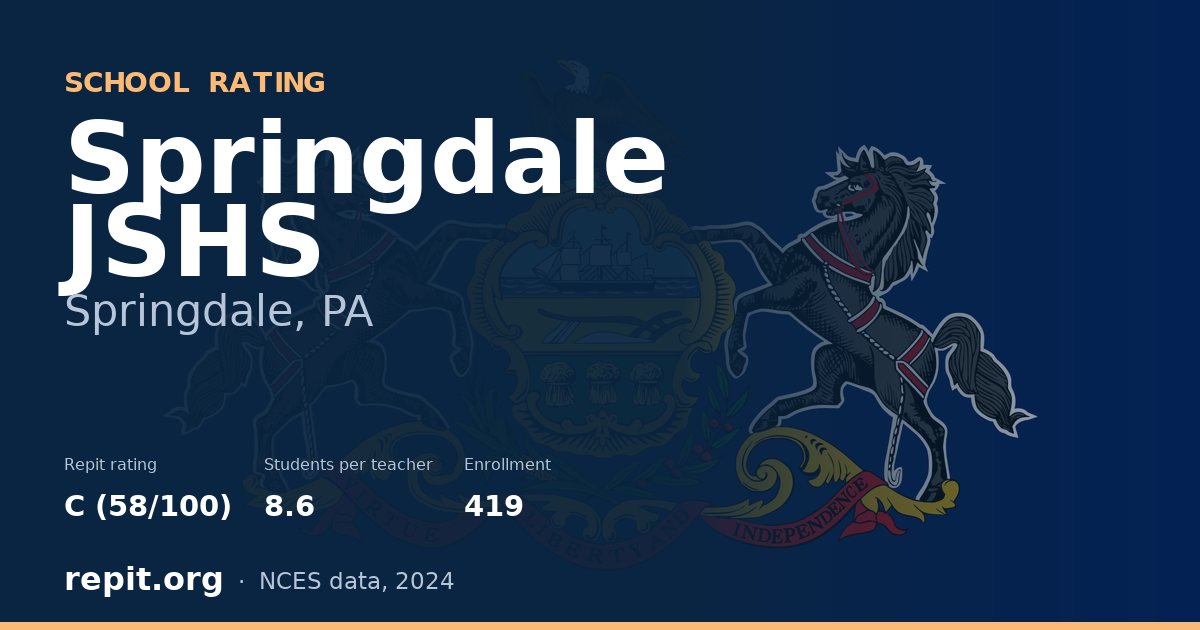 Springdale JSHS, Springdale, PA — Repit school rating C (58/100)