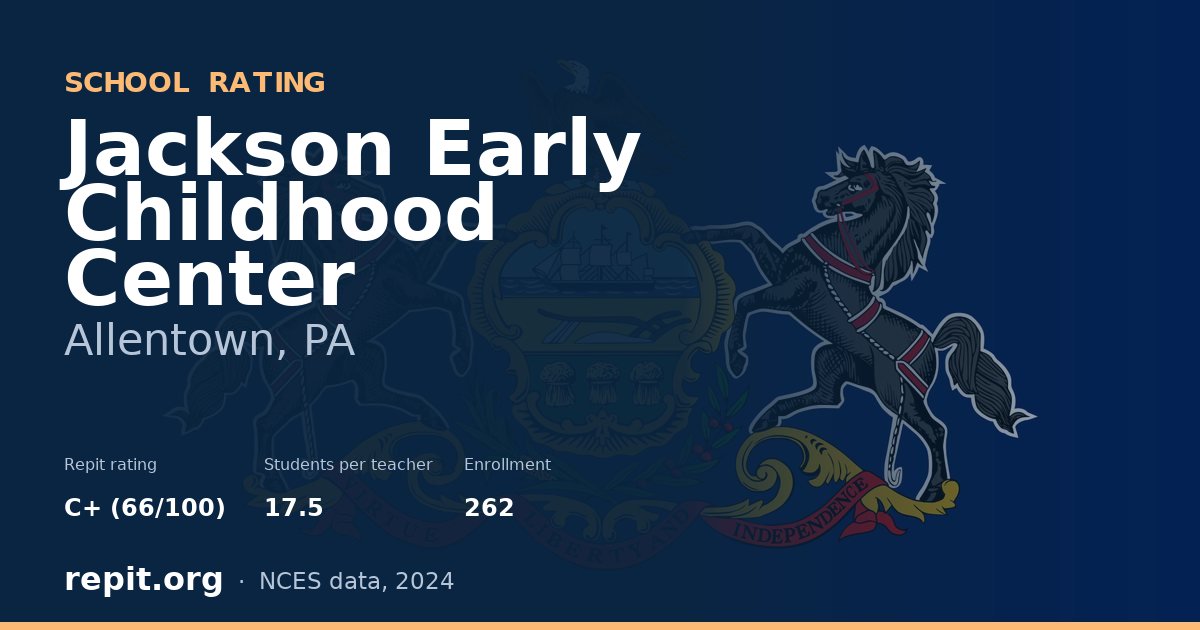 Jackson Early Childhood Center, Allentown, PA — Repit school rating C+ (66/100)