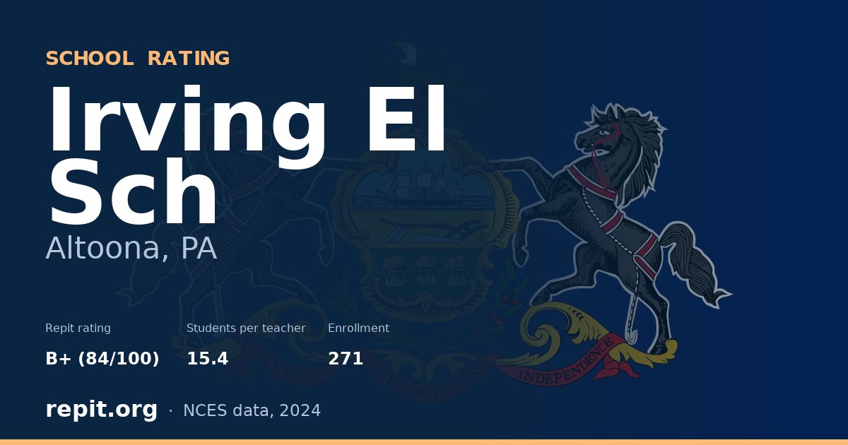 Irving El Sch, Altoona, PA — Repit school rating B+ (84/100)