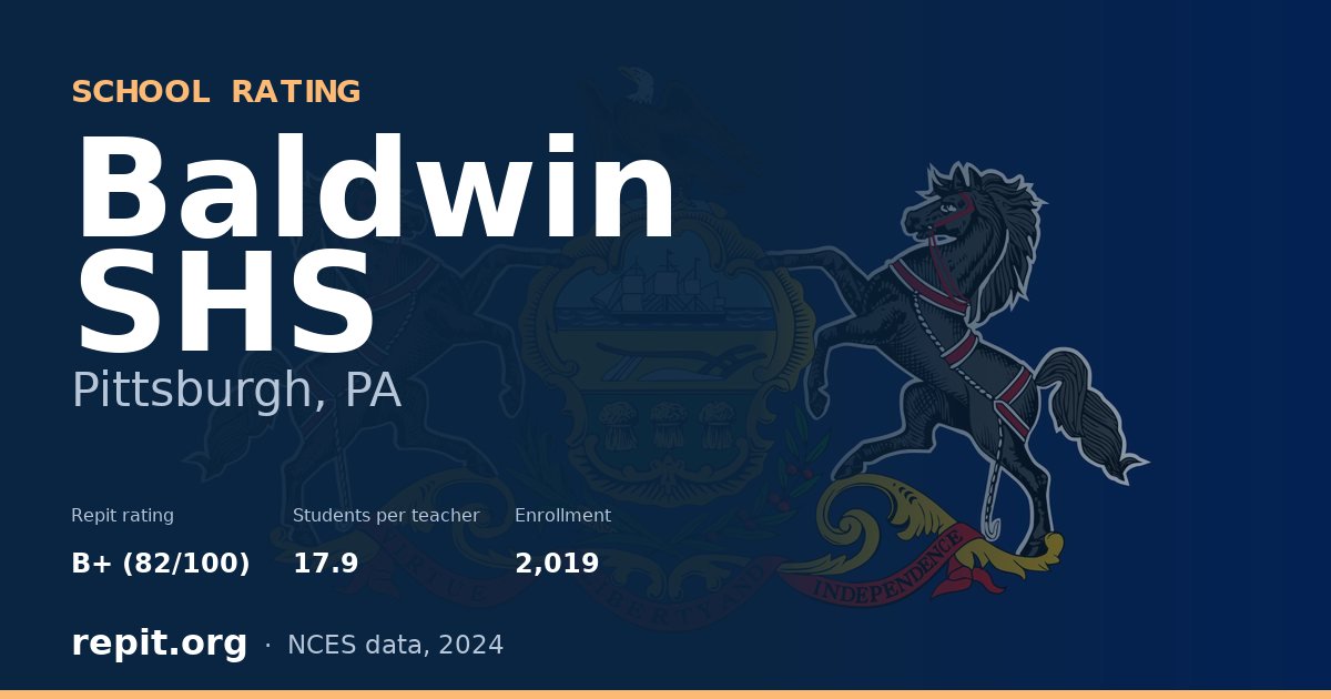 Baldwin SHS, Pittsburgh, PA — Repit school rating B+ (82/100)