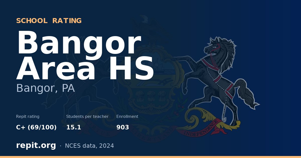 Bangor Area HS, Bangor, PA — Repit school rating C+ (69/100)