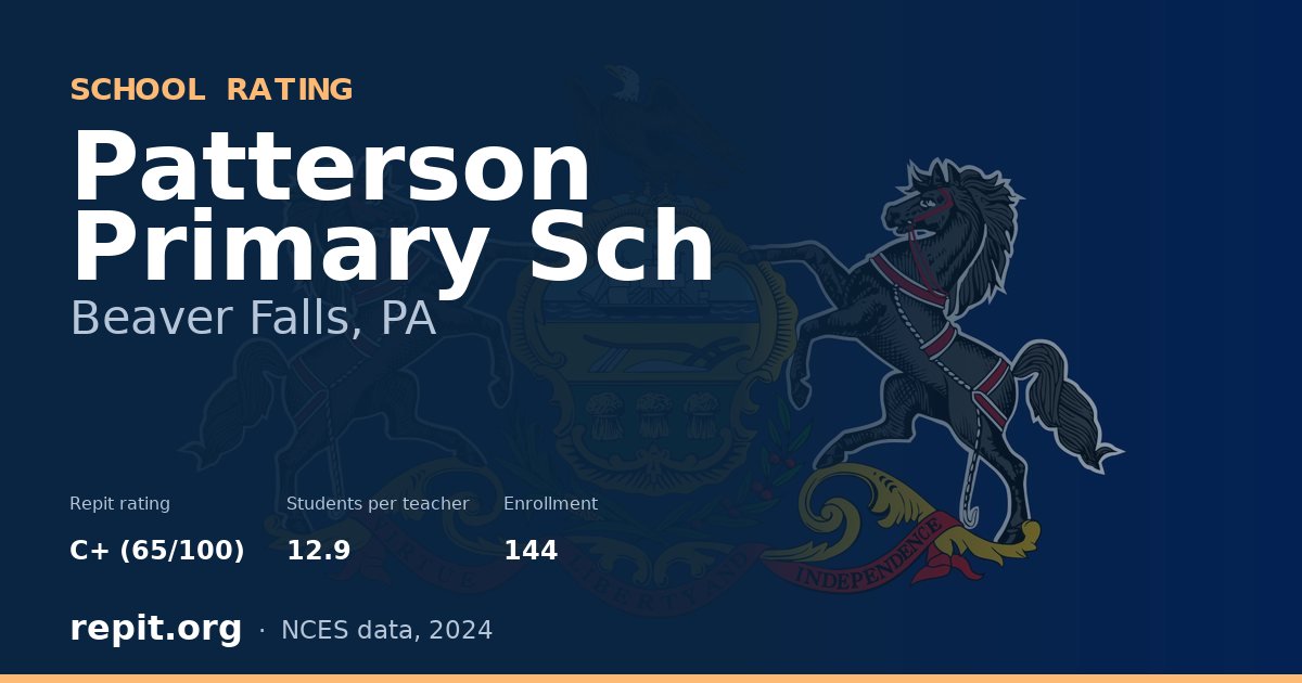 Patterson Primary Sch, Beaver Falls, PA — Repit school rating C+ (65/100)