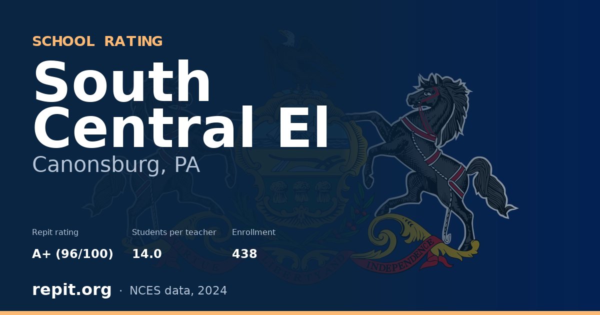 South Central El, Canonsburg, PA — Repit school rating A+ (96/100)