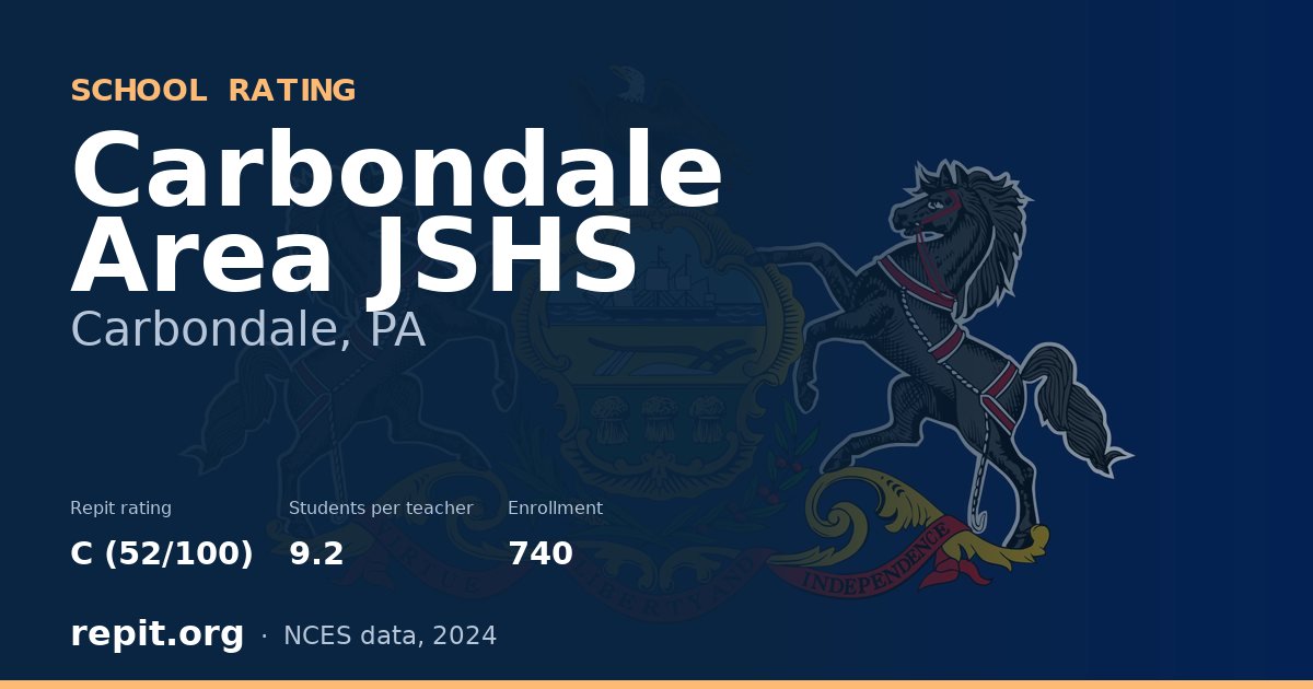 Carbondale Area JSHS, Carbondale, PA — Repit school rating C (52/100)