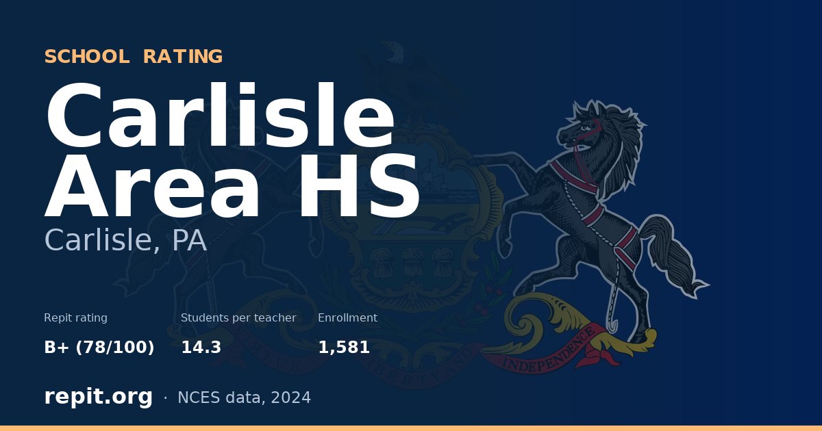 Carlisle Area HS, Carlisle, PA — Repit school rating B+ (78/100)