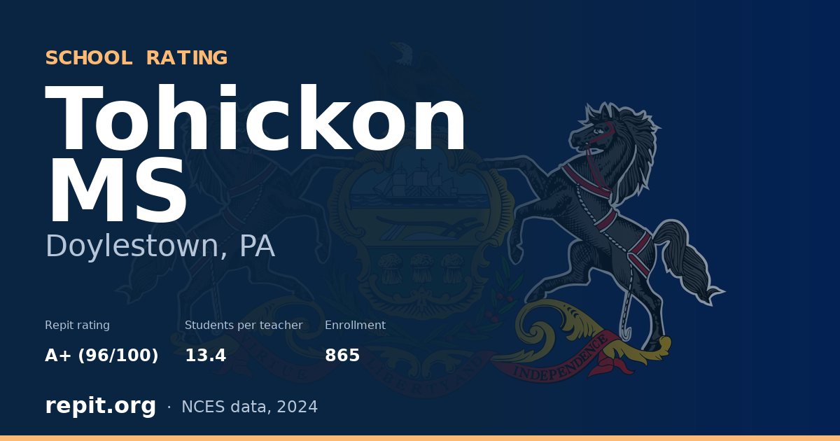 Tohickon MS, Doylestown, PA — Repit school rating A+ (96/100)