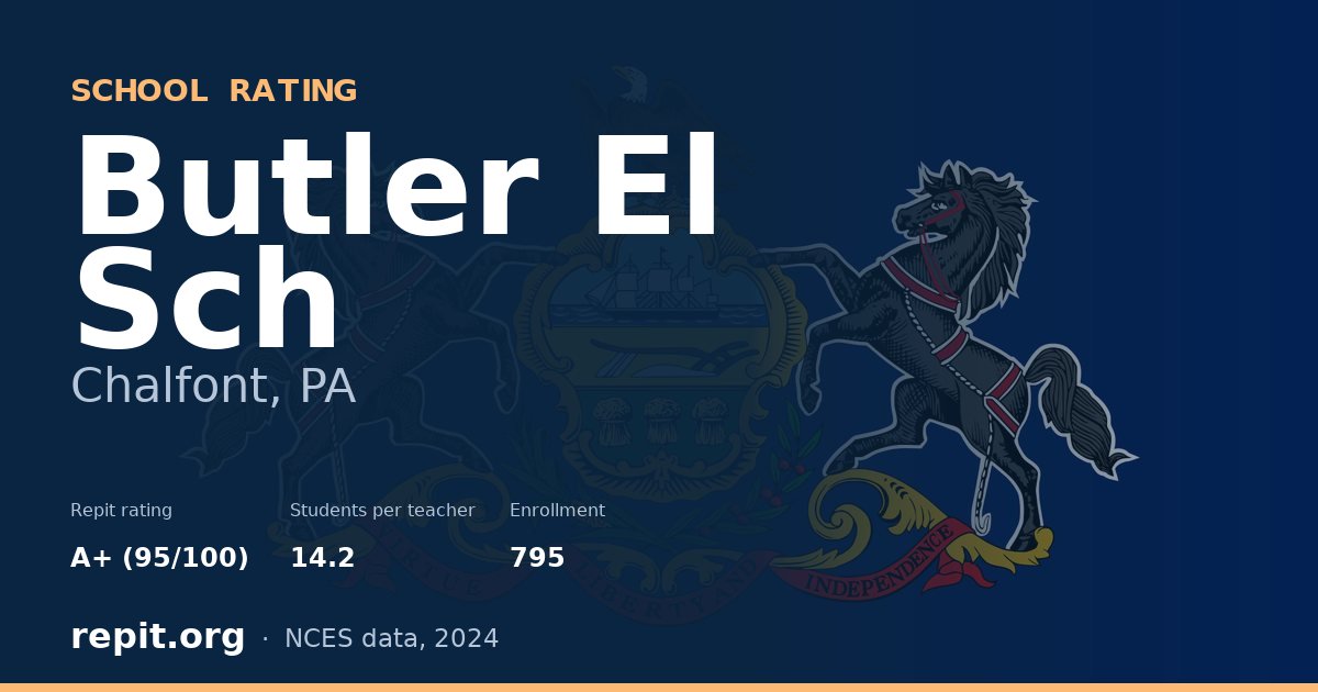 Butler El Sch, Chalfont, PA — Repit school rating A+ (95/100)